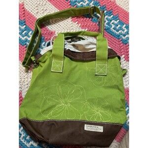 Lock & Lock Green Floral Lunch Tote Bag